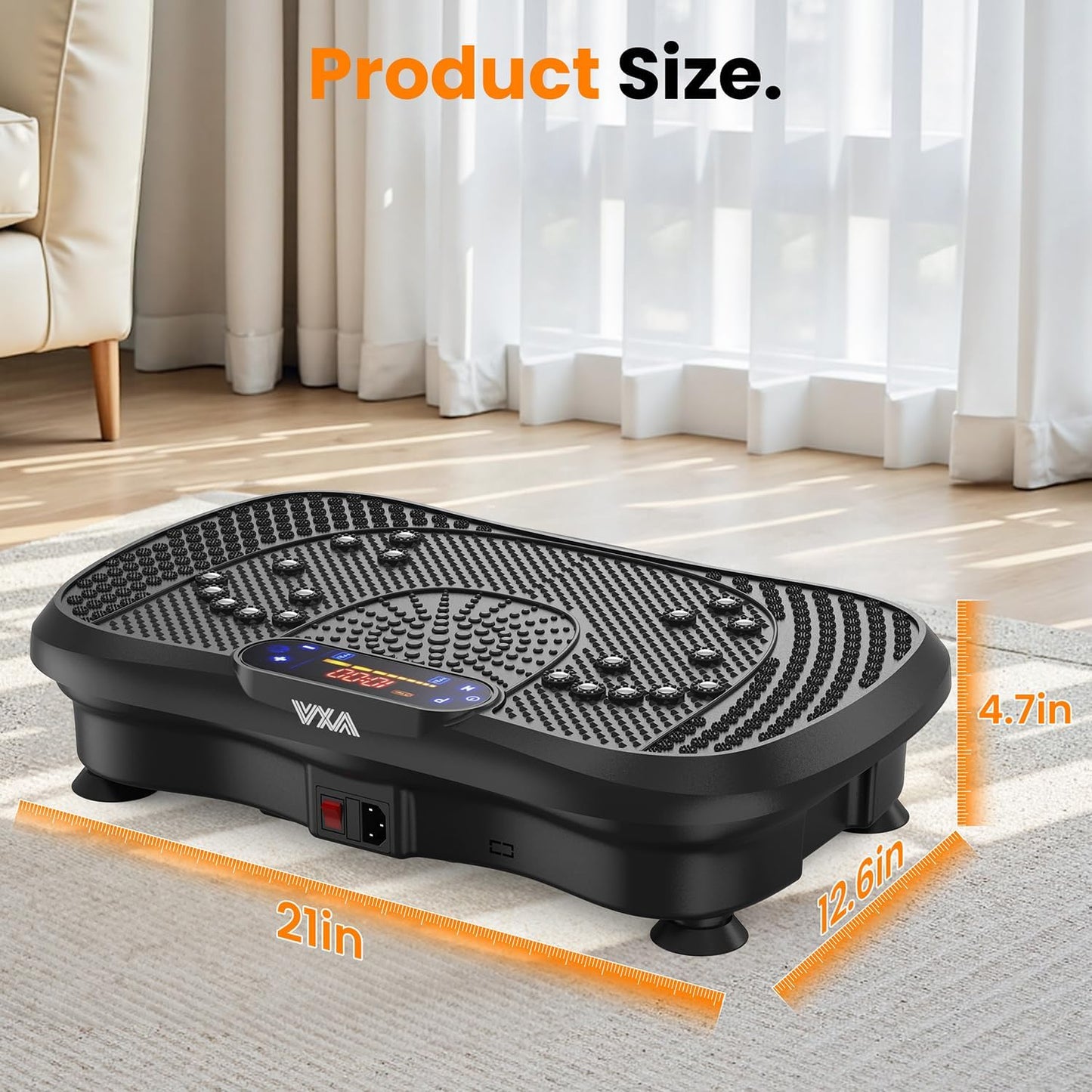 Vibration Plate Fitness Platform Exercise Machine Vibrating Shaking Full Body Shaker Workout Vibrate Stand Shake Board Sport Gym for Weight Loss Fat Burner for Women Men