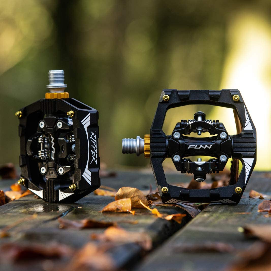 Ripper Mountain Bike Clipless Pedals, Rocker Clip/Spring-Loaded Clip-In Mechanism, Compatible with SPD Cleats, 9/16" Crmo Axle Bicycle Pedals for Mtb/Gravel Cycling