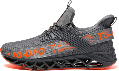 Womens Breathable Walking Running Shoes Athletic Blade Non Slip Workout Sport Sneakers Gym Tennis Fashion Sneakers Dark Grey Size 5.5