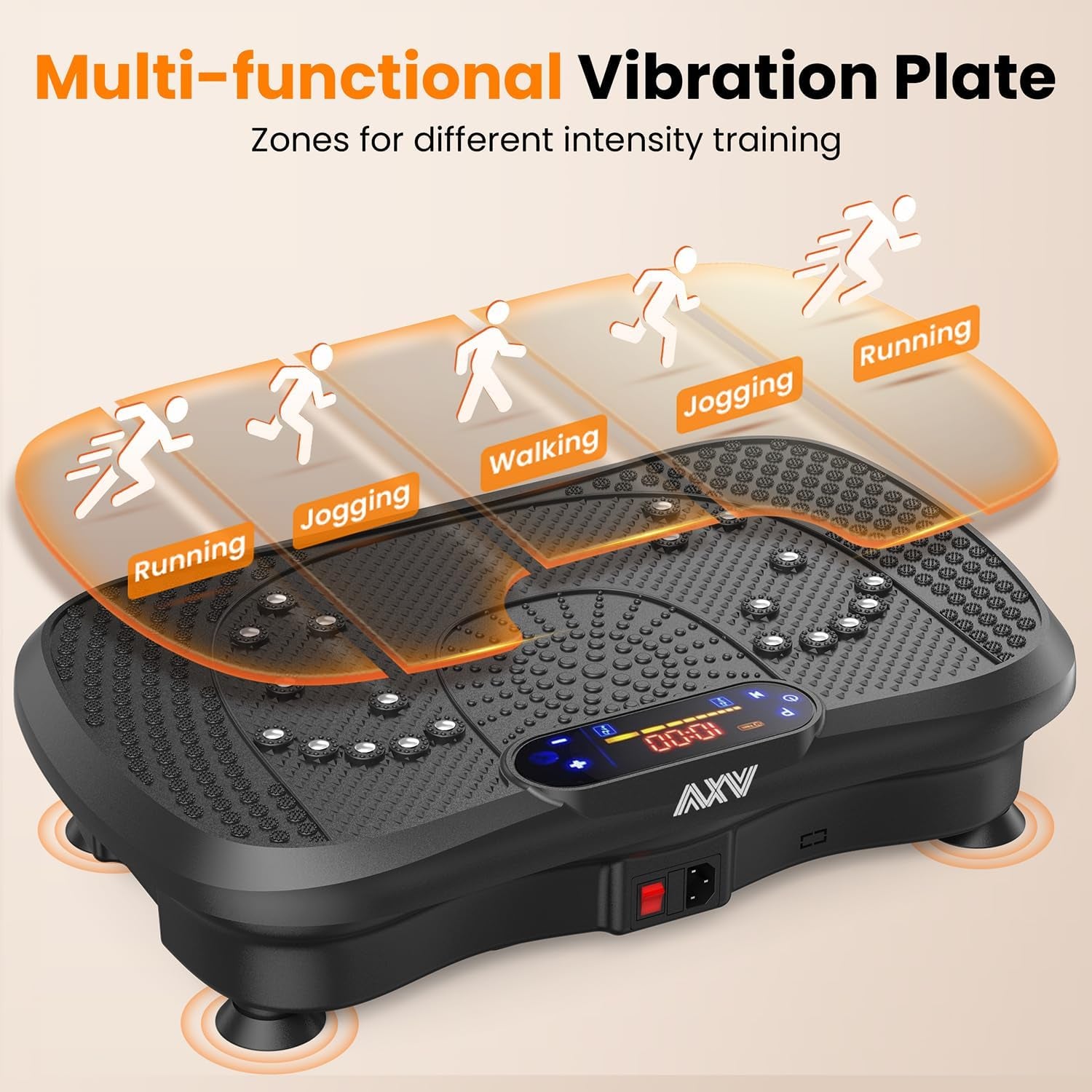 Vibration Plate Fitness Platform Exercise Machine Vibrating Shaking Full Body Shaker Workout Vibrate Stand Shake Board Sport Gym for Weight Loss Fat Burner for Women Men