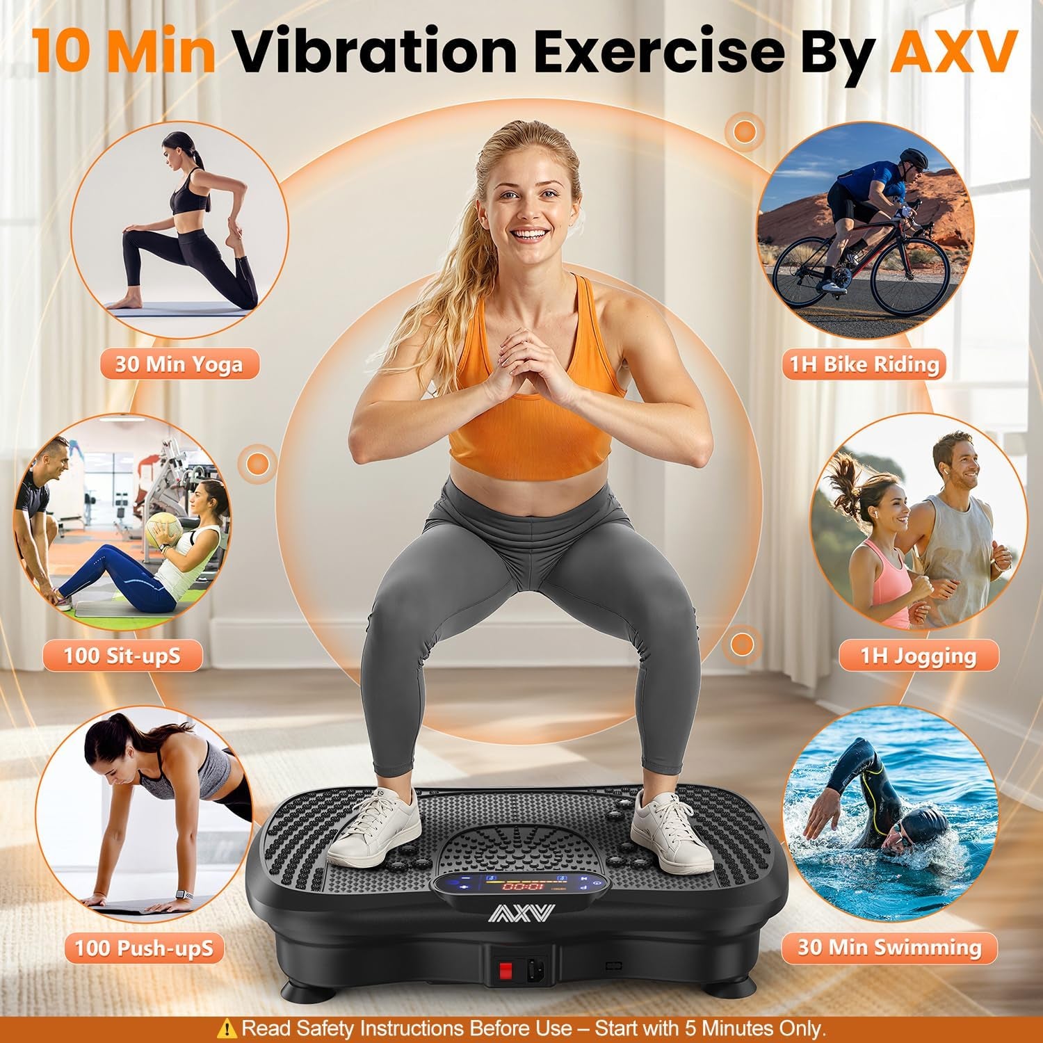 Vibration Plate Fitness Platform Exercise Machine Vibrating Shaking Full Body Shaker Workout Vibrate Stand Shake Board Sport Gym for Weight Loss Fat Burner for Women Men