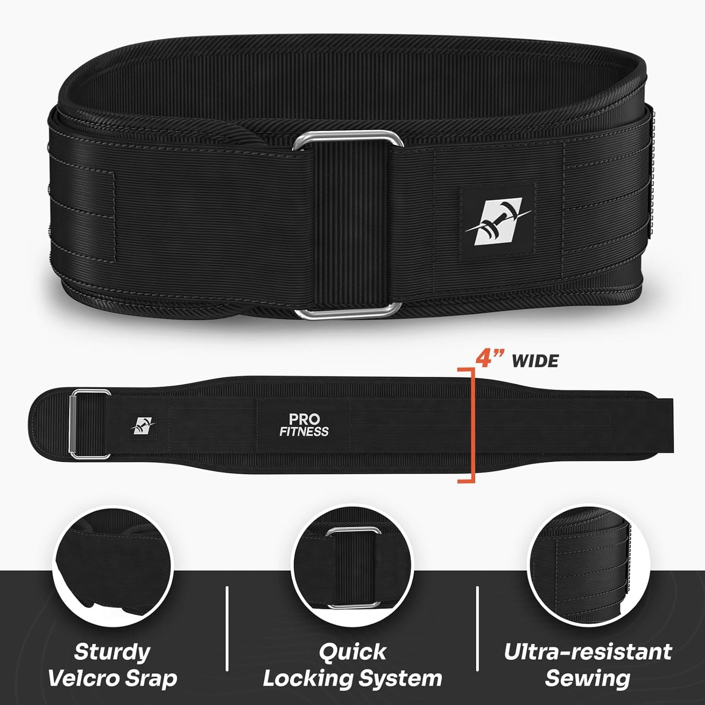 Weight Lifting Belt - Premium Weightlifting Belt for Serious Functional Fitness, Weight Belt, Olympic Lifting - Men & Women Lifting Support, Deadlift Training Belt